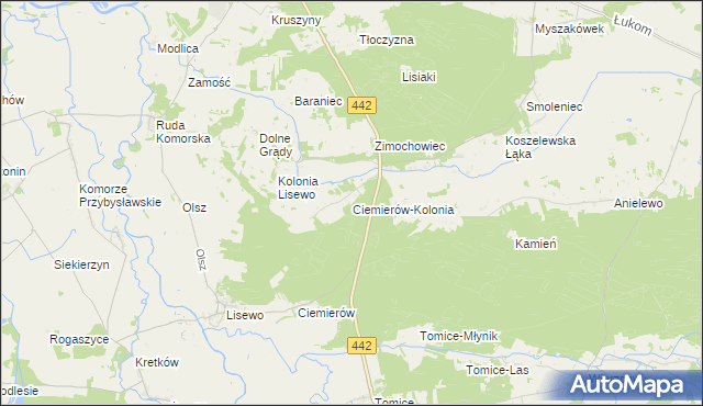 mapa Ciemierów-Kolonia, Ciemierów-Kolonia na mapie Targeo