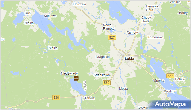 mapa Dragolice, Dragolice na mapie Targeo