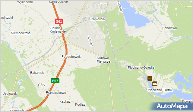 mapa Dubowo Pierwsze, Dubowo Pierwsze na mapie Targeo