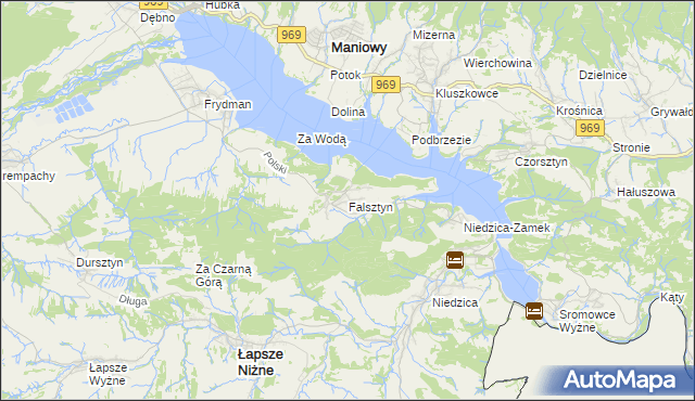 mapa Falsztyn, Falsztyn na mapie Targeo