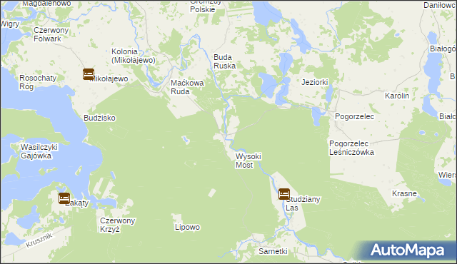 mapa Głęboka Biel, Głęboka Biel na mapie Targeo