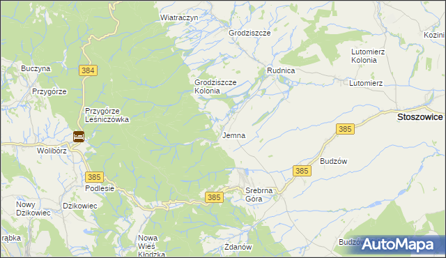 mapa Jemna, Jemna na mapie Targeo