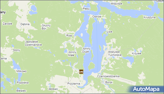 mapa Joniny Duże, Joniny Duże na mapie Targeo