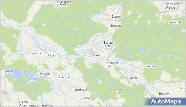 mapa Kadłub gmina Strzelce Opolskie, Kadłub gmina Strzelce Opolskie na mapie Targeo