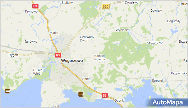 mapa Kalskie Nowiny, Kalskie Nowiny na mapie Targeo
