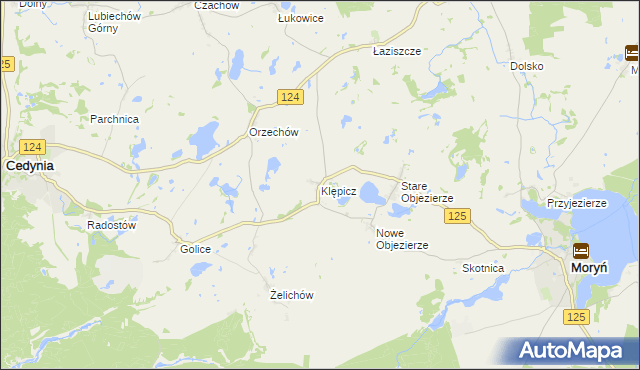 mapa Klępicz, Klępicz na mapie Targeo
