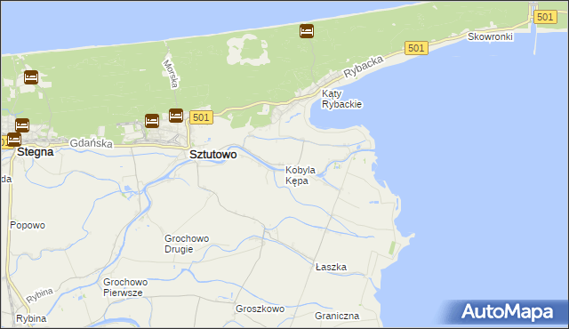 mapa Kobyla Kępa, Kobyla Kępa na mapie Targeo