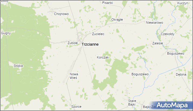 mapa Korczak, Korczak na mapie Targeo