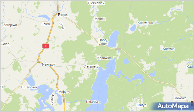 mapa Kosowiec, Kosowiec na mapie Targeo