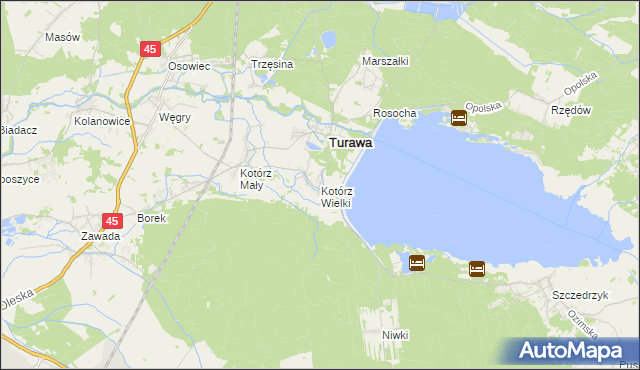 mapa Kotórz Wielki, Kotórz Wielki na mapie Targeo