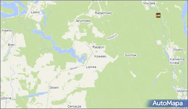 mapa Kowalec, Kowalec na mapie Targeo