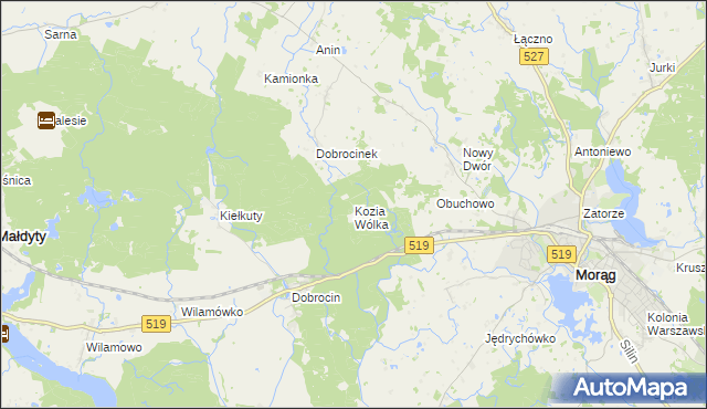 mapa Kozia Wólka, Kozia Wólka na mapie Targeo