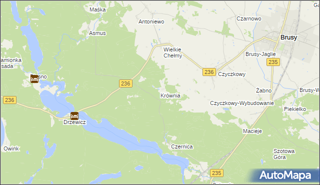 mapa Krównia, Krównia na mapie Targeo
