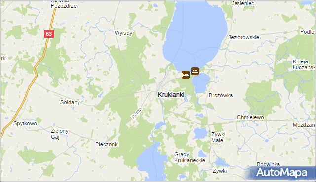 mapa Kruklanki, Kruklanki na mapie Targeo