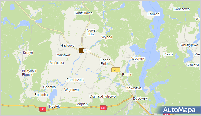 mapa Ładne Pole, Ładne Pole na mapie Targeo