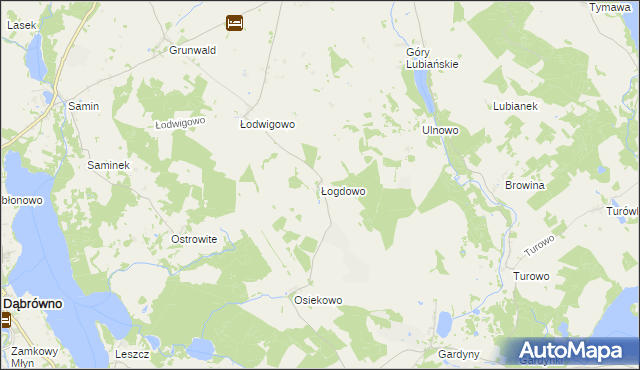 mapa Łogdowo, Łogdowo na mapie Targeo