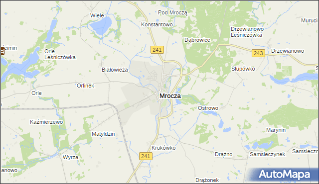 mapa Mrocza, Mrocza na mapie Targeo