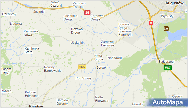 mapa Netta Druga, Netta Druga na mapie Targeo