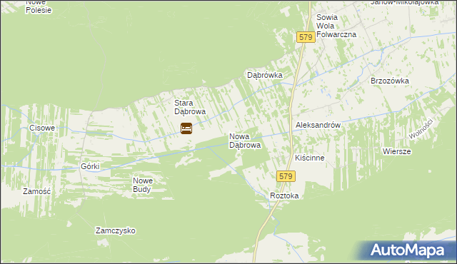 mapa Nowa Dąbrowa gmina Leoncin, Nowa Dąbrowa gmina Leoncin na mapie Targeo