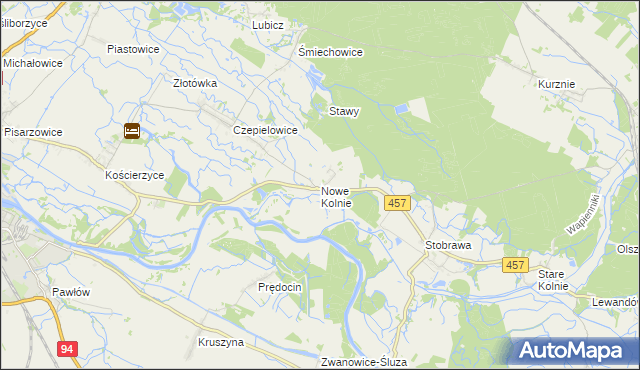 mapa Nowe Kolnie, Nowe Kolnie na mapie Targeo