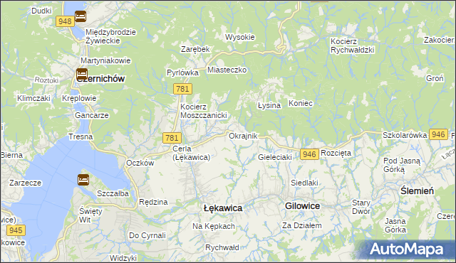 mapa Okrajnik, Okrajnik na mapie Targeo