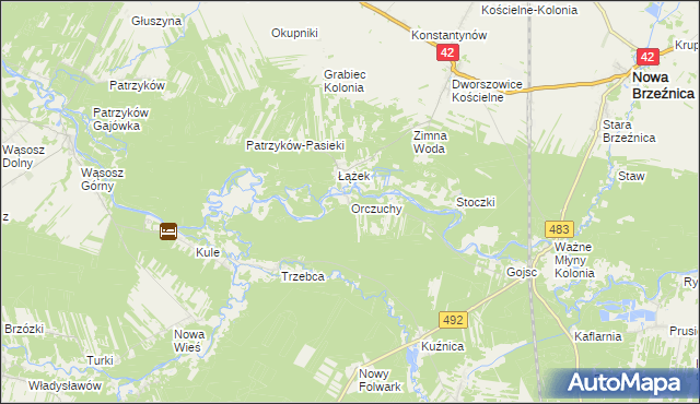 mapa Orczuchy, Orczuchy na mapie Targeo