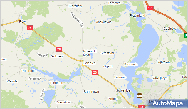 mapa Pacynowo, Pacynowo na mapie Targeo