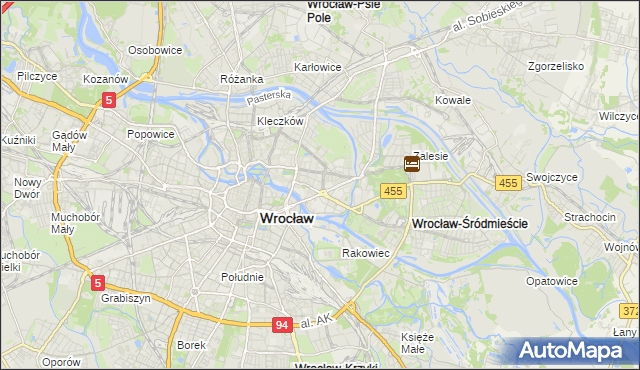 mapa Plac Grunwaldzki, Plac Grunwaldzki na mapie Targeo