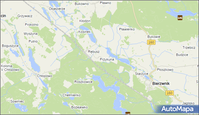 mapa Przykuna, Przykuna na mapie Targeo