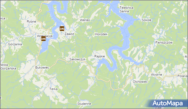 mapa Rajskie, Rajskie na mapie Targeo