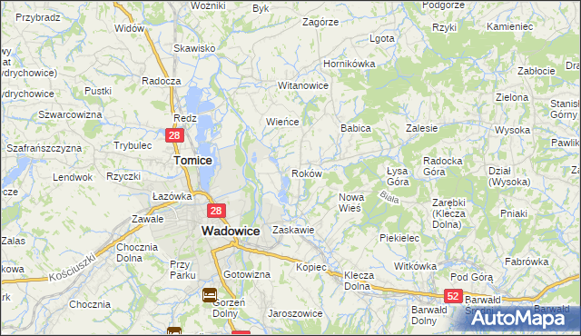 mapa Roków, Roków na mapie Targeo