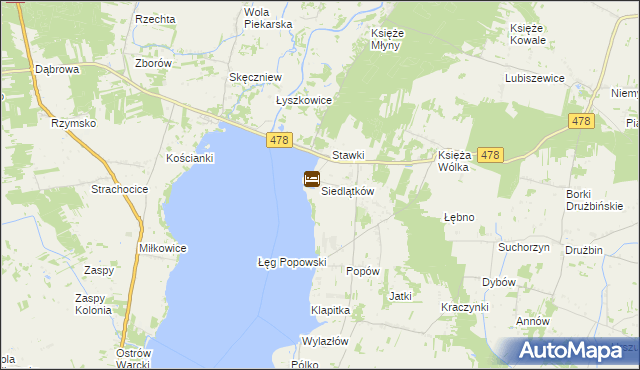 mapa Siedlątków, Siedlątków na mapie Targeo