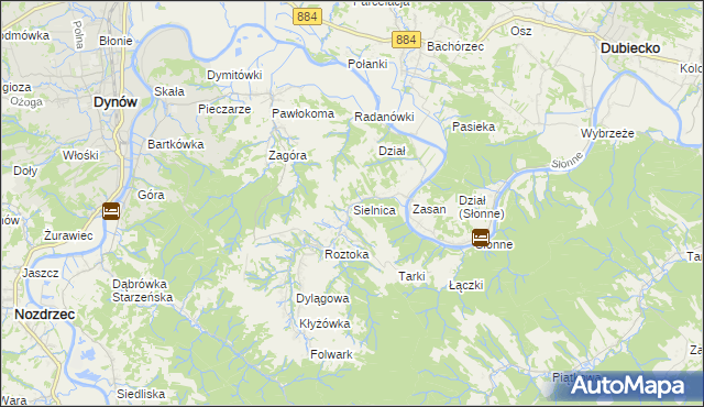 mapa Sielnica, Sielnica na mapie Targeo