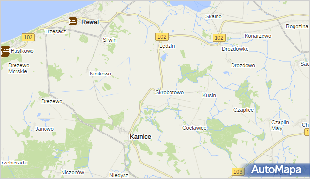 mapa Skrobotowo, Skrobotowo na mapie Targeo