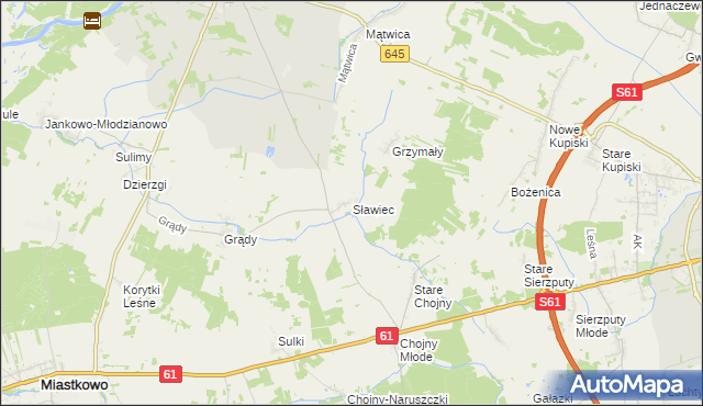 mapa Sławiec, Sławiec na mapie Targeo