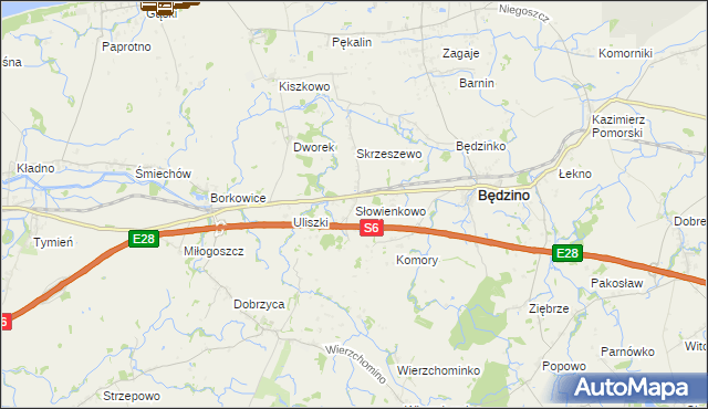 mapa Słowienkowo, Słowienkowo na mapie Targeo