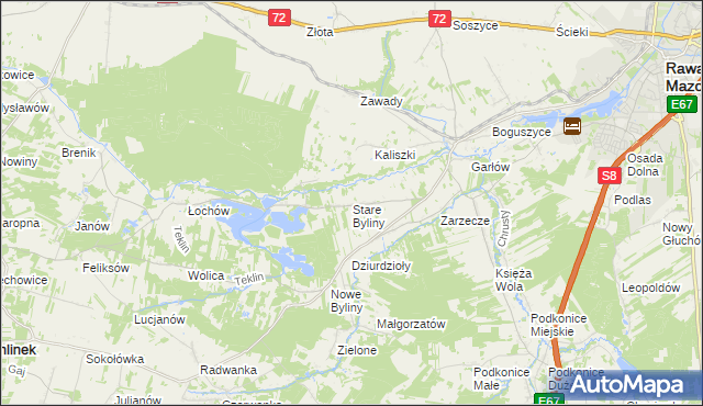 mapa Stare Byliny, Stare Byliny na mapie Targeo