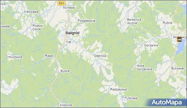 mapa Stężnica, Stężnica na mapie Targeo