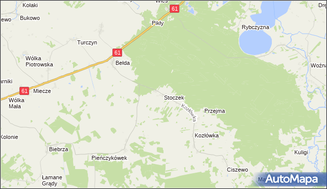 mapa Stoczek gmina Rajgród, Stoczek gmina Rajgród na mapie Targeo
