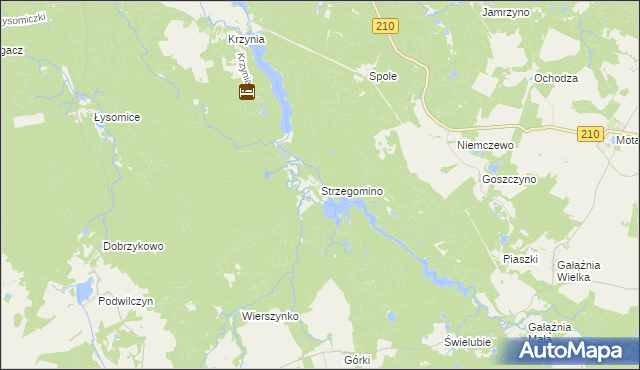 mapa Strzegomino, Strzegomino na mapie Targeo