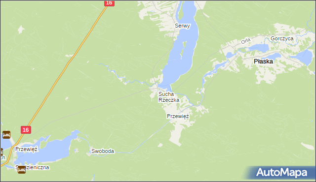 mapa Sucha Rzeczka, Sucha Rzeczka na mapie Targeo