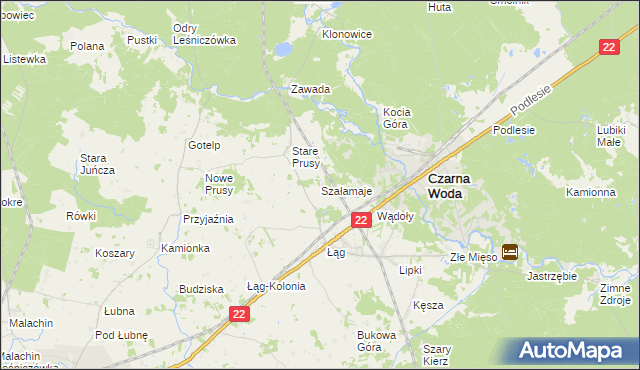 mapa Szałamaje, Szałamaje na mapie Targeo