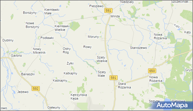 mapa Szaty Wielkie, Szaty Wielkie na mapie Targeo
