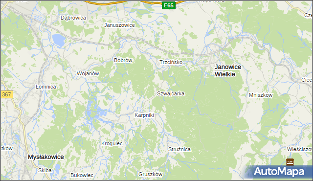 mapa Szwajcarka, Szwajcarka na mapie Targeo