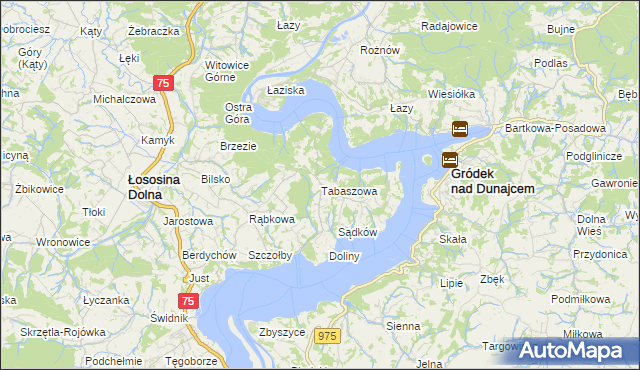 mapa Tabaszowa, Tabaszowa na mapie Targeo