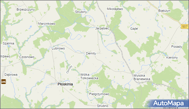 mapa Tolkowiec, Tolkowiec na mapie Targeo