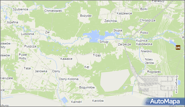 mapa Trząs, Trząs na mapie Targeo
