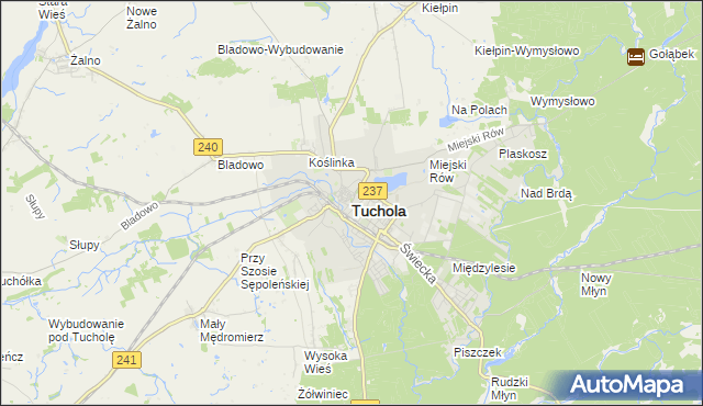 mapa Tuchola, Tuchola na mapie Targeo