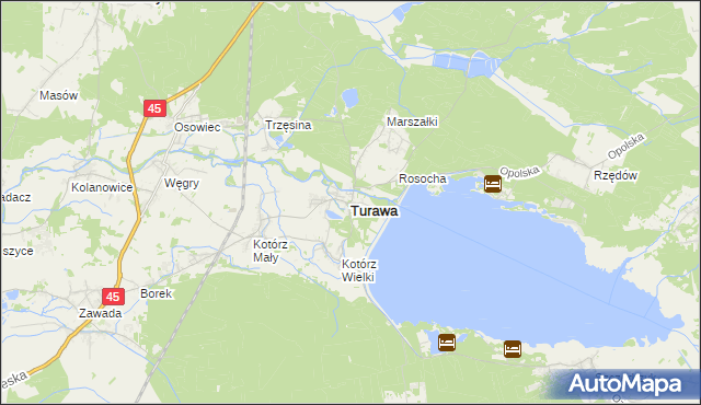 mapa Turawa, Turawa na mapie Targeo