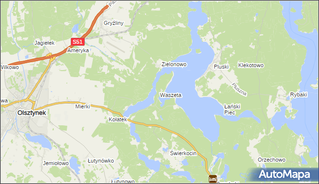 mapa Waszeta, Waszeta na mapie Targeo